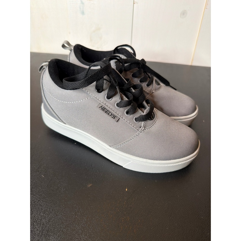 Heelys Pro 20 H006-0909 Grey Canvas Wheeled Skate Shoes Youth Size 4